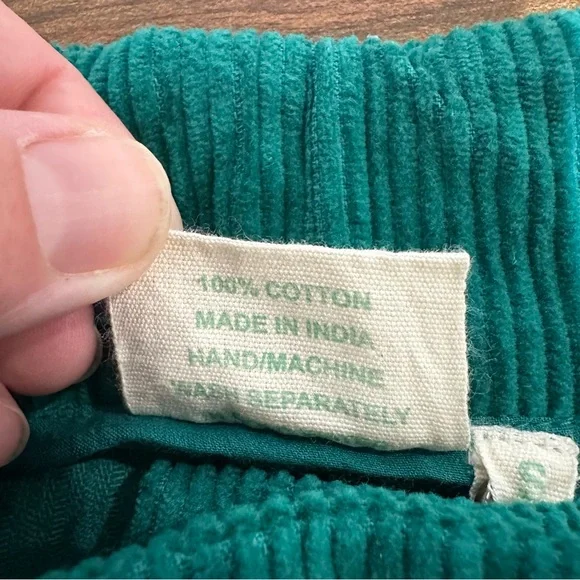 Julia amory pant cord in verdigris Small NWT wide leg corduroy - Picture 11 of 11